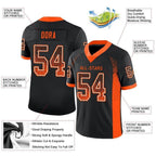 Custom Black Orange-White Drift Fashion Football Jersey photo 3
