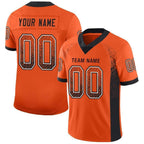 Custom Orange Black-White Drift Fashion Football Jersey photo 1