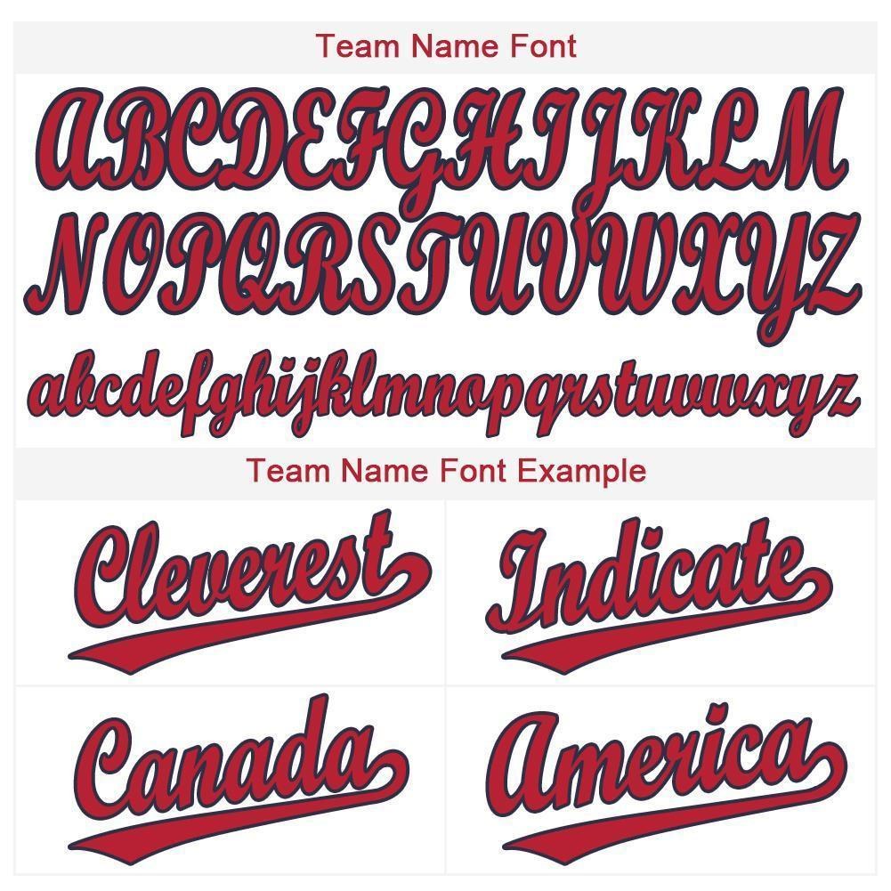 Custom White Red-Navy Baseball Jersey photo 4