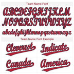 Custom White Red-Navy Baseball Jersey photo 4