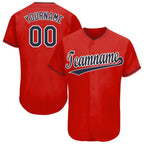 Custom Red Navy-White Baseball Jersey photo 1