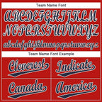 Custom Red Navy-White Baseball Jersey photo 4