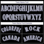 Custom Black Gray-Purple Baseball Jersey photo 4