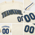 Custom Cream Royal-Gold Performance T-Shirt detail