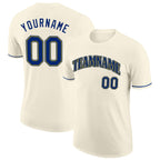 Custom Cream Royal-Gold Performance T-Shirt photo 1