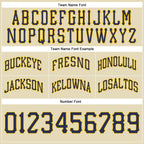Custom Cream Navy-Gold Authentic Throwback Basketball Shorts photo 2