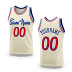 Custom Cream Red-Royal Authentic Throwback Basketball Jersey