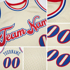 Custom Cream Royal-Red Authentic Throwback Basketball Jersey detail