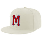 Custom Cream Red-Royal Stitched Adjustable Snapback Hat photo 1