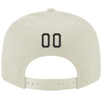 Custom Cream Black-Red Stitched Adjustable Snapback Hat photo 3