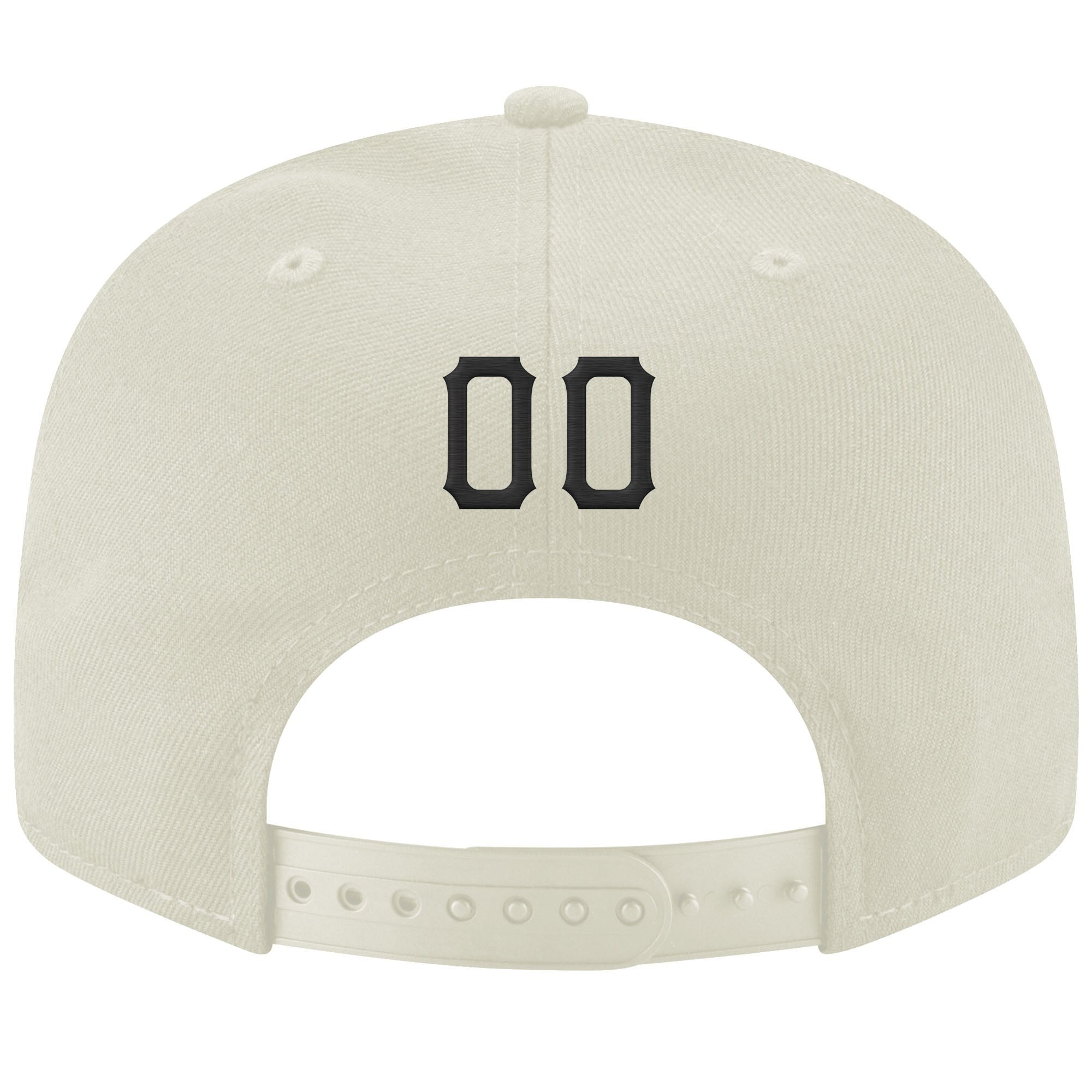 Custom Cream Black-Red Stitched Adjustable Snapback Hat photo 3