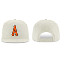 Custom Cream Orange-Black Stitched Adjustable Snapback Hat