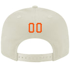 Custom Cream Orange-Black Stitched Adjustable Snapback Hat photo 3