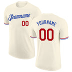 Custom Cream Red-Royal Performance T-Shirt