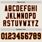 Custom Cream Black-Orange Mesh Authentic Football Jersey photo 3