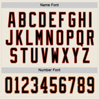 Custom Cream Black-Orange Hockey Jersey photo 2