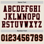 Custom Cream Black-Red Mesh Authentic Football Jersey photo 3