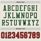 Custom Cream Red-Green Mesh Authentic Football Jersey photo 3
