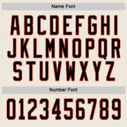 Custom Cream Black-Orange Hockey Jersey photo 3