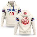 Custom Stitched Cream Red-Royal Football Pullover Sweatshirt Hoodie