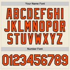 Custom Cream Orange-Black Performance T-Shirt photo 3
