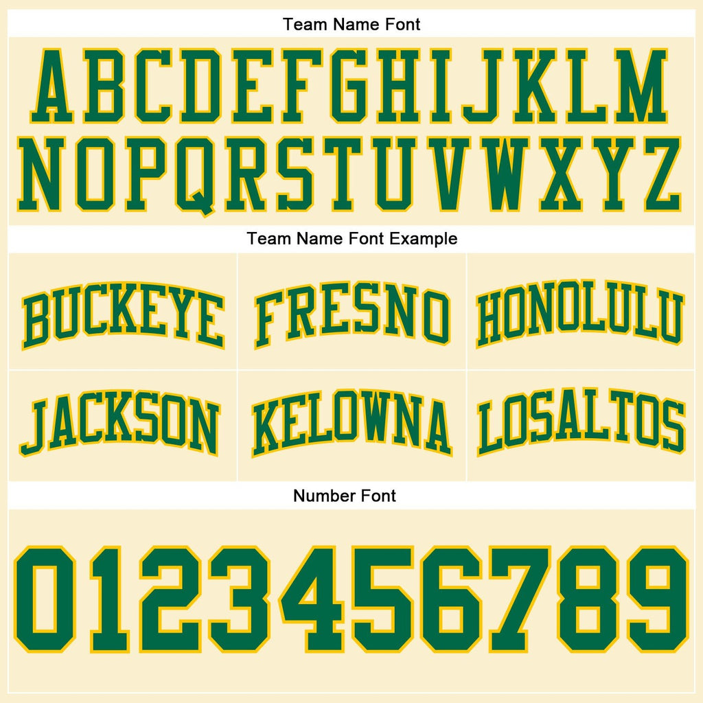 Custom Cream Kelly Green-Gold Authentic Throwback Basketball Shorts photo 2