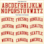 Custom Cream Red-White Authentic Throwback Basketball Jersey photo 2