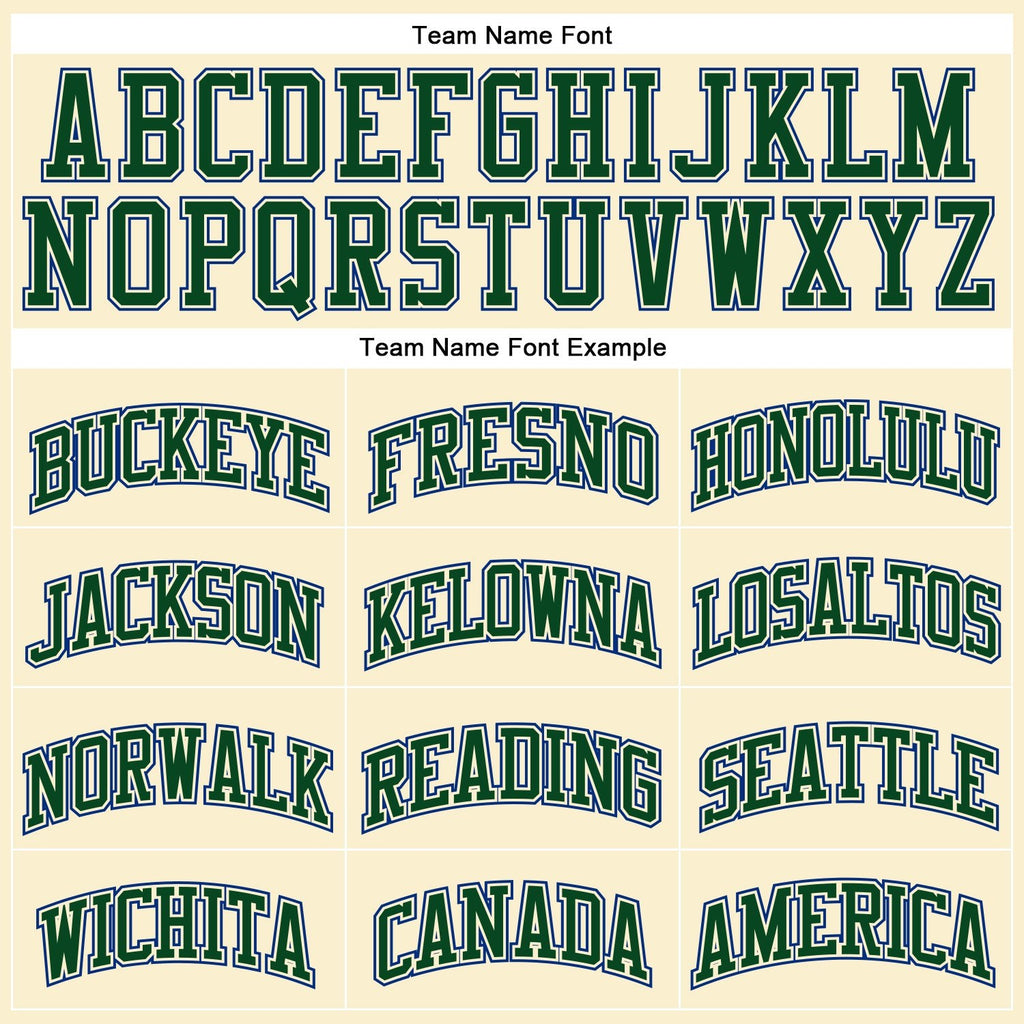 Custom Cream Green-Royal Authentic Throwback Basketball Jersey photo 2