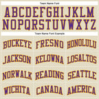 Custom Cream Black Pinstripe Purple-Gold Authentic Basketball Jersey photo 3