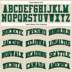 Custom Cream Black Pinstripe Kelly Green Authentic Basketball Jersey photo 2