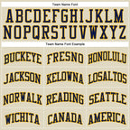 Custom Cream Navy Pinstripe Navy-Gold Authentic Basketball Jersey photo 2