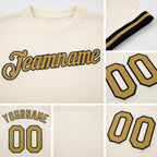 Custom Cream Old Gold-Black Performance T-Shirt detail