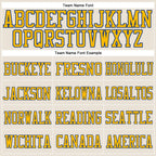 Custom Cream Gold-Royal Mesh Authentic Football Jersey photo 2