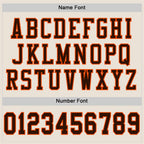 Custom Cream Brown-Orange Mesh Authentic Football Jersey photo 3