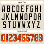 Custom Cream Orange-Black Hockey Lace Neck Jersey photo 4