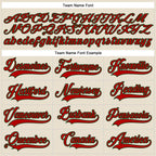 Custom Cream Red-Green Hockey Lace Neck Jersey photo 3