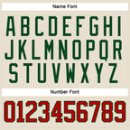 Custom Cream Red-Green Hockey Lace Neck Jersey photo 4