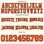 Custom Stitched Cream Orange-Black Football Pullover Sweatshirt Hoodie photo 2