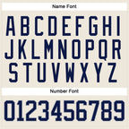 Custom Cream Navy-Gray Hockey Jersey photo 4