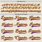 Custom Cream Purple-Gold Hockey Jersey photo 3