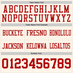 Custom Cream Red Authentic Football Jersey photo 4