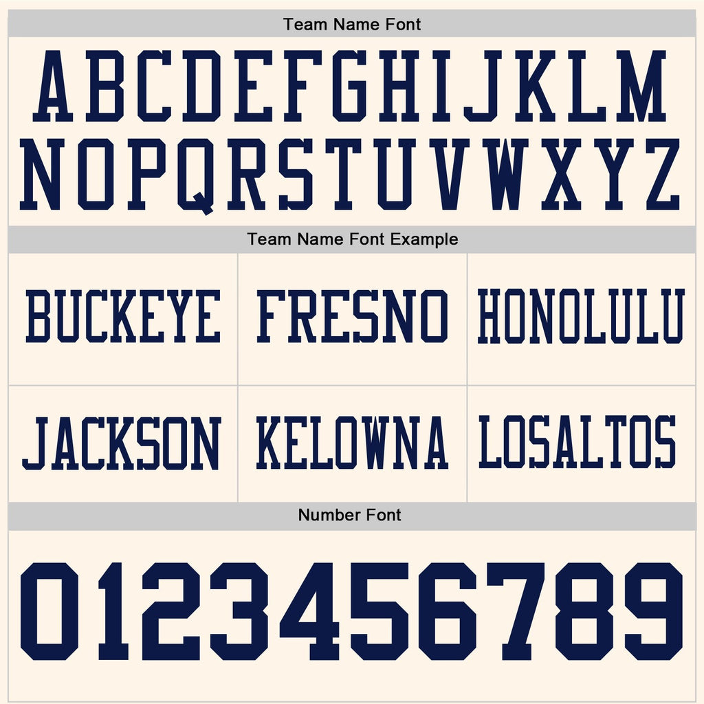 Custom Cream Navy Authentic Football Jersey photo 4