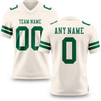 Custom Cream Kelly Green Authentic Football Jersey