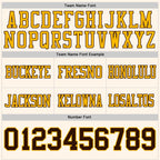 Custom Cream Brown-Gold Authentic Football Jersey photo 3