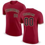 Custom Crimson Black-City Cream Performance T-Shirt
