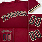 Custom Crimson Black-City Cream Performance T-Shirt detail