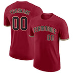 Custom Crimson Black-City Cream Performance T-Shirt photo 1