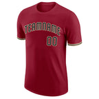 Custom Crimson Black-City Cream Performance T-Shirt photo 4