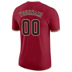 Custom Crimson Black-City Cream Performance T-Shirt photo 5