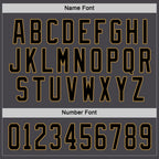 Custom Steel Gray Black-Old Gold Hockey Jersey photo 3